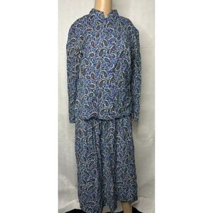 1980s Cross Country Fashions Skirt Set Womens 10 Paisley Blouse Secretary Geek
